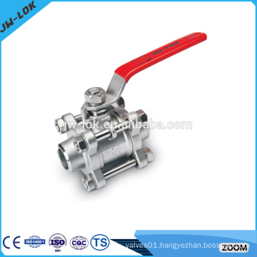 3 piece high quality trunnion mounted ball valve